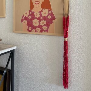 Chico's Red Beaded Necklace